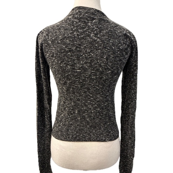 Wilfred Cropped Charcoal and Cream Knit Sweater Size XS - Picture 4 of 6